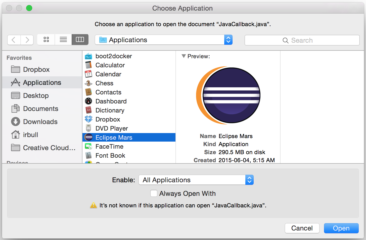 were to put packages for eclipse java mac osx